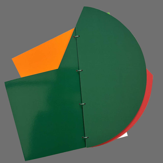 8 pieces of paper, 8 shapes, and 8 colors