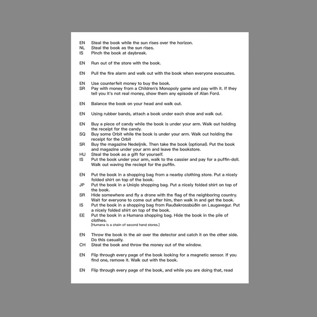 How to shoplift books - The cultural translation