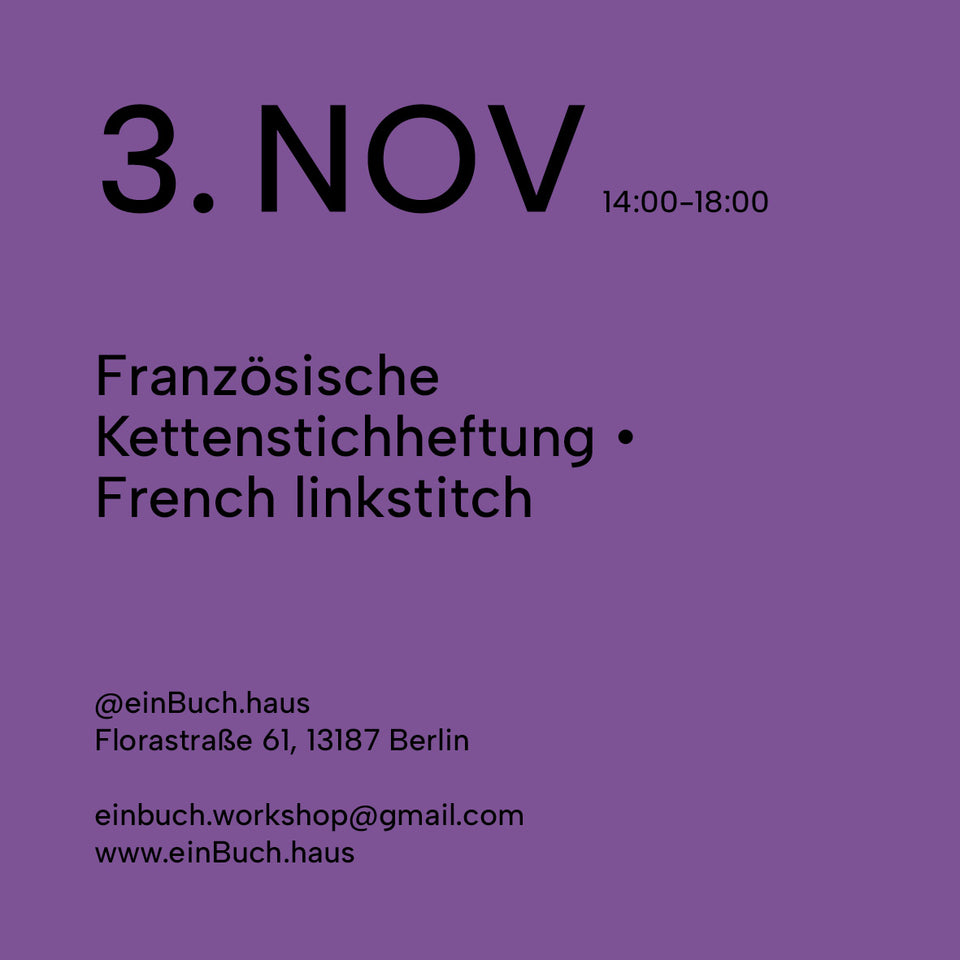 So. 3. Nov. 2024_ Französische Kettenstichheftung