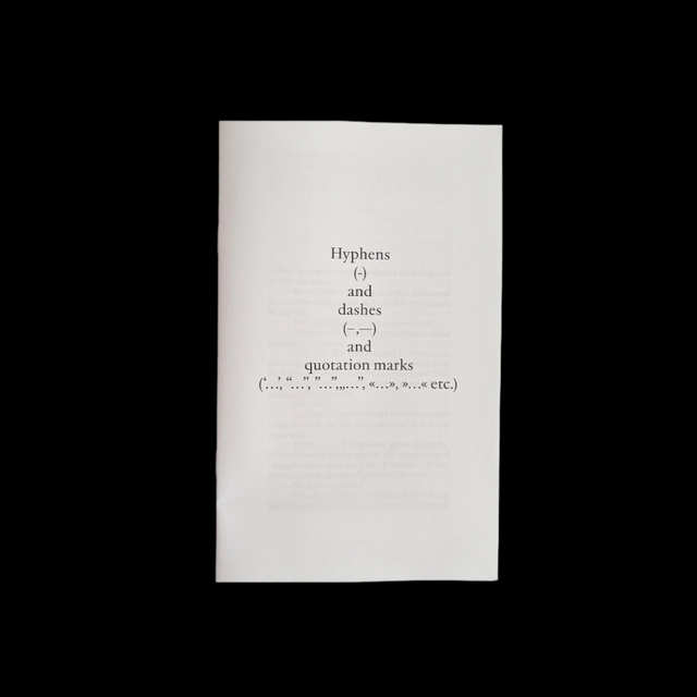 Hyphens (-) and dashes (–,—) and quotation marks